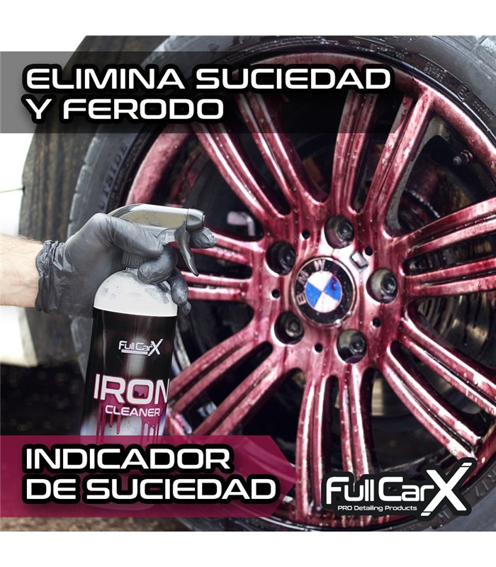 Descontaminante Férrico FullCarX Iron Cleaner Limpia llantas férrico